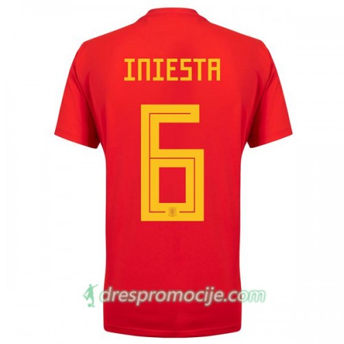 Španjolska Dres A_Iniesta 6 Ženska Domaći Svjetsko prvenstvo 2018 Španjolska Dres A_Iniesta 6 Ženska Domaći Svjetsko prvenstvo 2018